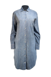 Rag & Bone - Medium Wash Chambray Shirtdress Sz M - Current Boutique