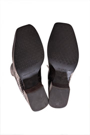 Donald J Pliner - Brown Croc Embossed Leather Sz 6