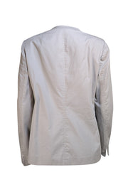 Akris Punto - Light Grey Collarless Two Button Jacket Sz 14 - Current Boutique