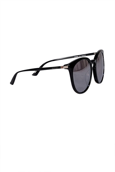 Gucci - Black Round Round Iridescent Lens Sunglasses - Current Boutique