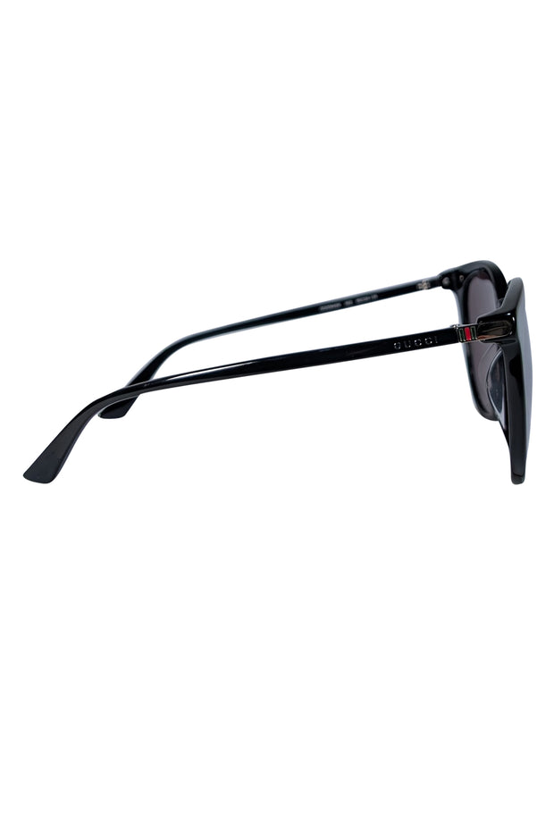 Gucci - Black Round Round Iridescent Lens Sunglasses - Current Boutique