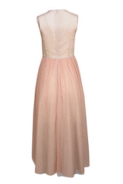 Red Valentino - Pastel Pink Lace w/ Nude Lining Sleeveless Dress Sz 4 - Current Boutique