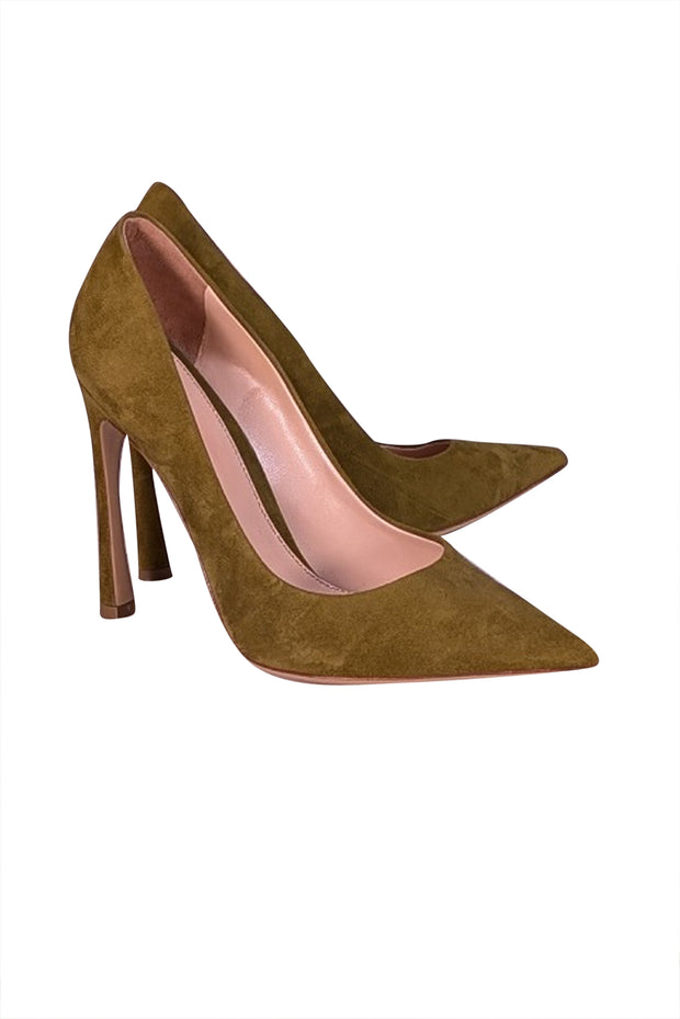 Lerre - Green Suede Pointed Toe Pumps Sz 8