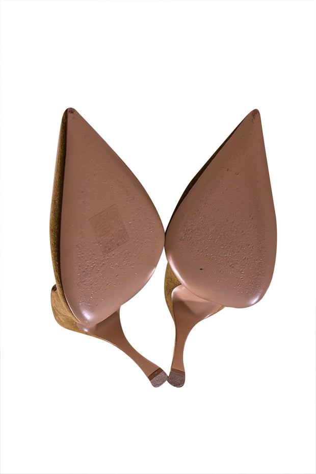 Lerre - Green Suede Pointed Toe Pumps Sz 8