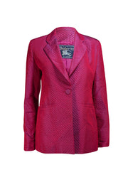 Burberry - Magenta & Purple Quilted Blazer Sz 6P - Current Boutique
