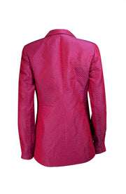 Burberry - Magenta & Purple Quilted Blazer Sz 6P - Current Boutique