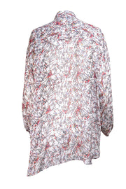 IRO - Ivory Abstract Multi Button Down Shirt Sz 6 - Current Boutique