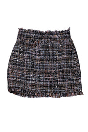 Ramy Brook - Black & Multicolor Sequin Tweed Mini Skirt Sz 0