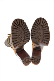 Michael Kors - Tan Bling Platform Booties Sz 7.5