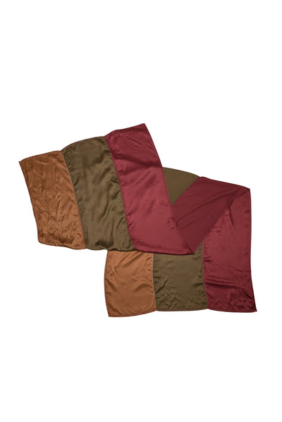 Giorgio Armani - Olive, Auburn, & Gold Silk Scarf - Current Boutique