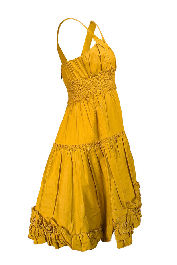 Jason Wu - Mustard Yellow Sleeveless Dress Sz 2 - Current Boutique