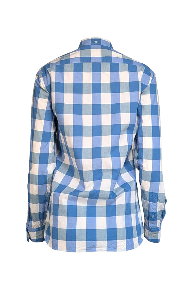 Burberry - Blue & White Checkered Long Sleeve Shirt Sz XS Burberry - Blue & White Checkered Long Sleeve Shirt Sz XS