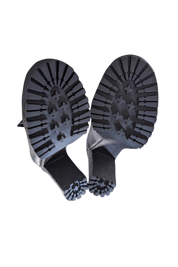 See by Chloe - Black Leather "Claudia" Platform Loafer Heels Sz 6