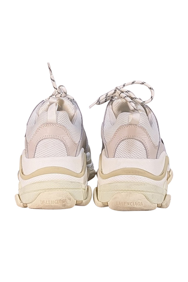 Balenciaga - White Resille Tess S Gomma Sneakers Sz 10