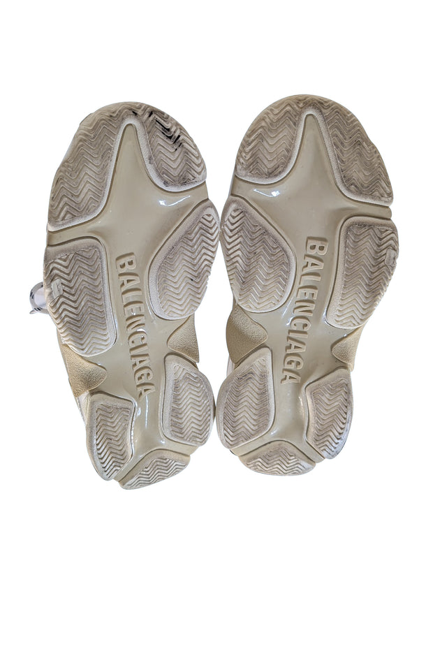 Balenciaga - White Resille Tess S Gomma Sneakers Sz 10