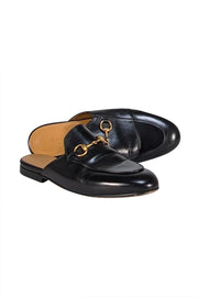 Gucci - Black Leather Mule Loafers Sz 6 - Current Boutique