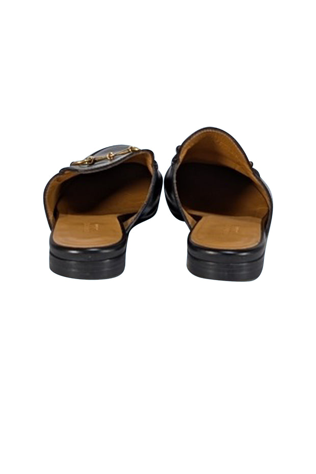 Gucci - Black Leather Mule Loafers Sz 6 - Current Boutique