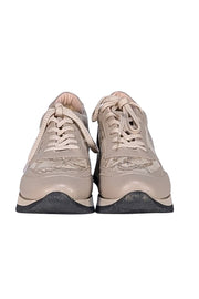 Cuoiera Fiorentina - Beige Leather Mimi Sneakers Sz 10 - Current Boutique
