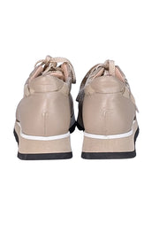 Cuoiera Fiorentina - Beige Leather Mimi Sneakers Sz 10 - Current Boutique