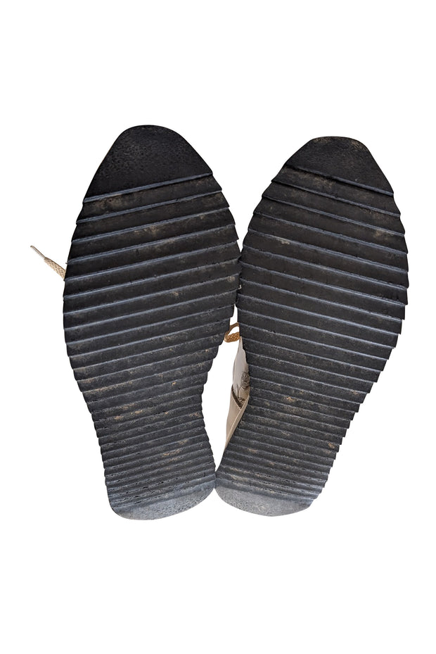 Cuoiera Fiorentina - Beige Leather Mimi Sneakers Sz 10 - Current Boutique