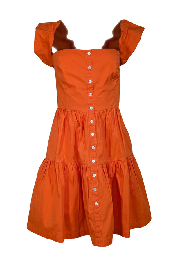 staud orange dress Size 12 Pretty Lavish Keisha satin heeled mules Fall 21 Size:AL