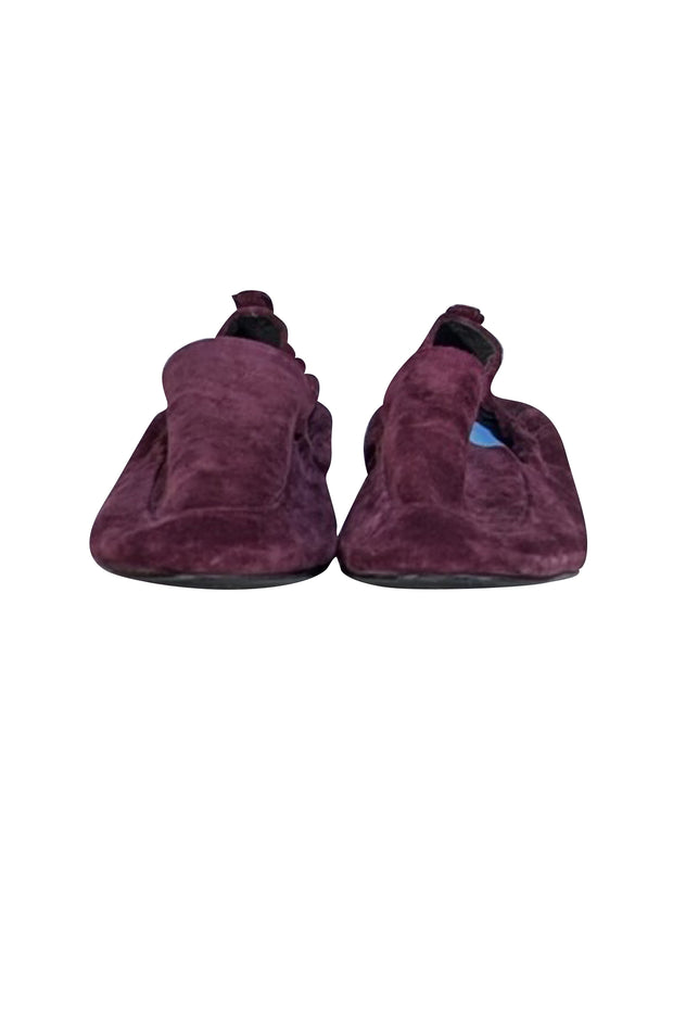 Lanvin - Plum Purple Suede Flats Sz 8