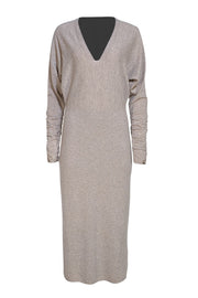 Reiss - Beige Wool Blend Jenna Sweater Dress Sz L - Current Boutique