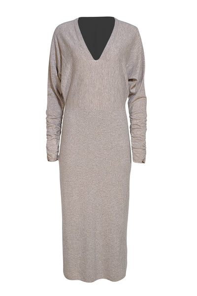 Reiss - Beige Wool Blend Jenna Sweater Dress Sz L - Current Boutique