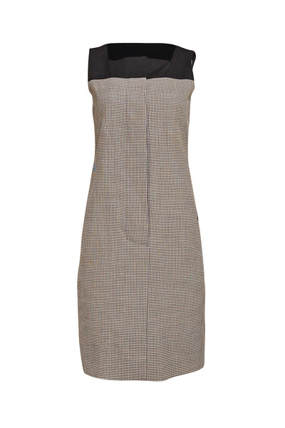 Akris Punto - Black & White Houndstooth Shift Mini Dress Sz 4 - Current Boutique