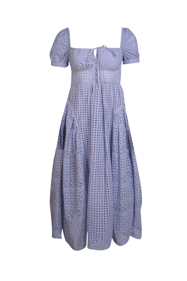 self portrait lilac lace dress self-portrait - Lilac Sleeveless Lace Dress