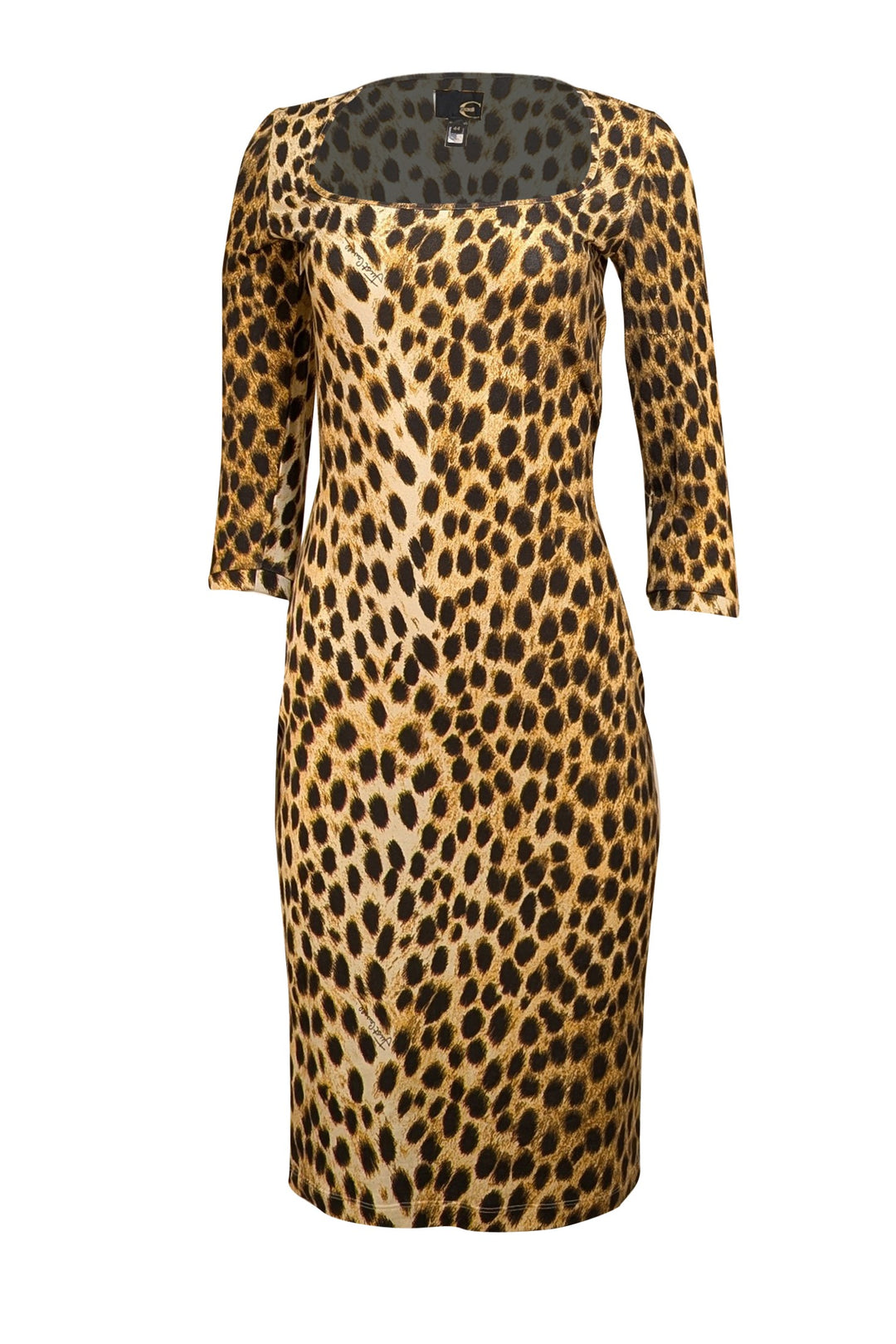 slim fit dress slacks Leopard Print Fitted Pencil Dress Medium / Grey/Black main image 1