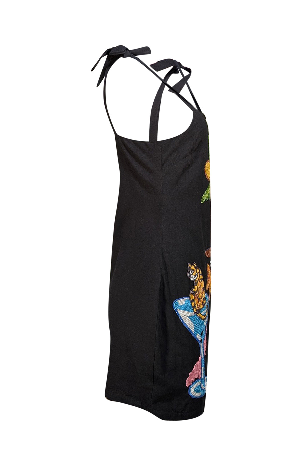 Never Fully Dressed - Black Sleeveless Beaded "Catalina" Mini Dress Sz Never Fully Dressed - Black Sleeveless Beaded "Catalina" Mini Dress Sz