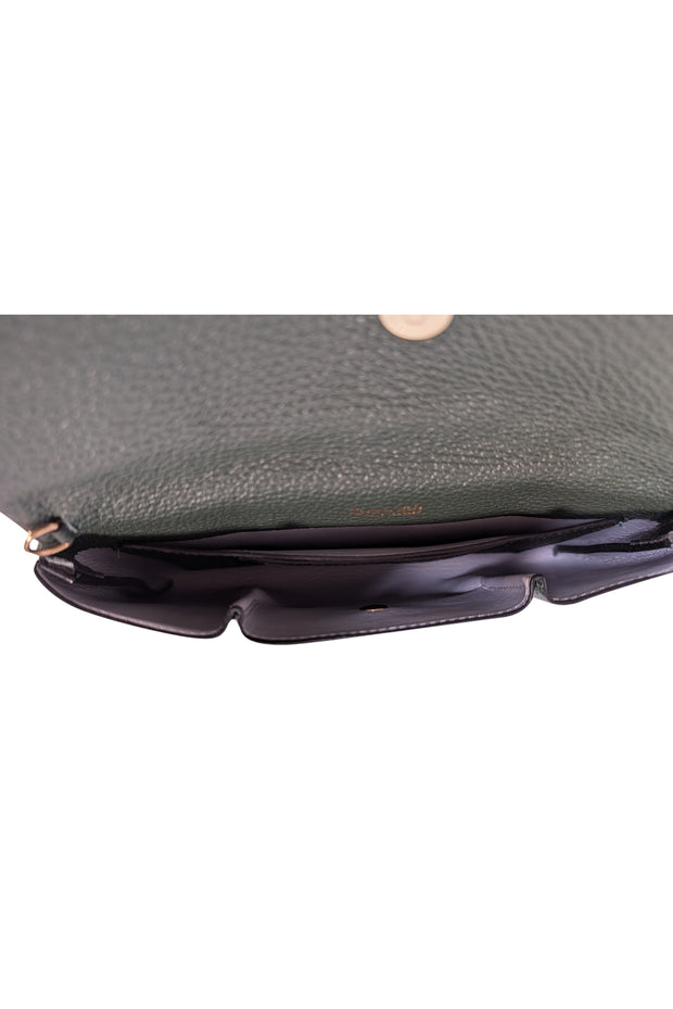 Cuoiera Fiorentina - Dark Green Leather Clutch