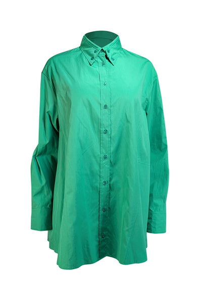 Akris - Green Cotton Button Up Shirt Sz 8