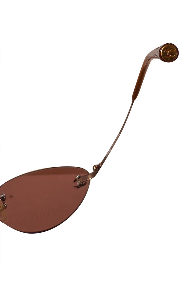 Chanel - Bronze Legs w/ Dark Rose Lens Sunglasses - Current Boutique