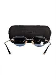 Chanel - Blue Lens Frameless Vintage Sunglasses - Current Boutique