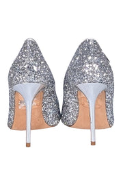 John Galliano - Silver Sequin Pointed Toe Pumps Sz 9.5 - Current Boutique