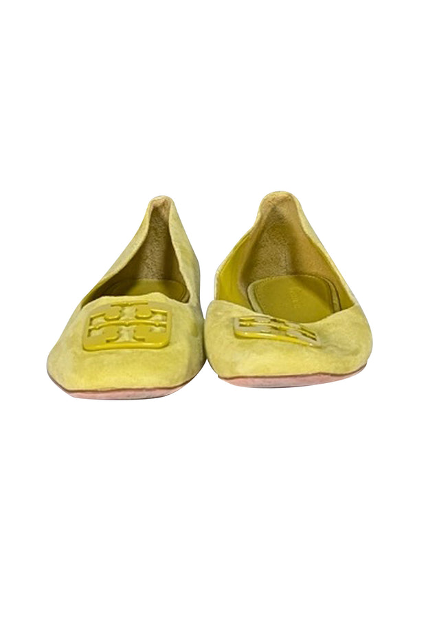 Tory Burch - Green Suede Flats Sz 9 - Current Boutique