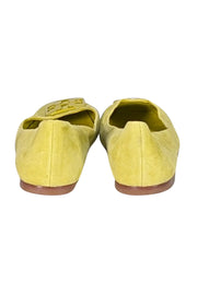 Tory Burch - Green Suede Flats Sz 9 - Current Boutique