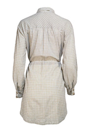 Veronica Beard - Green and White Plaid "Alyse" Dress Sz M - Current Boutique