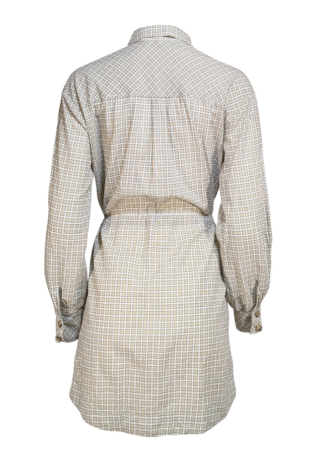 Veronica Beard - Green and White Plaid "Alyse" Dress Sz M - Current Boutique