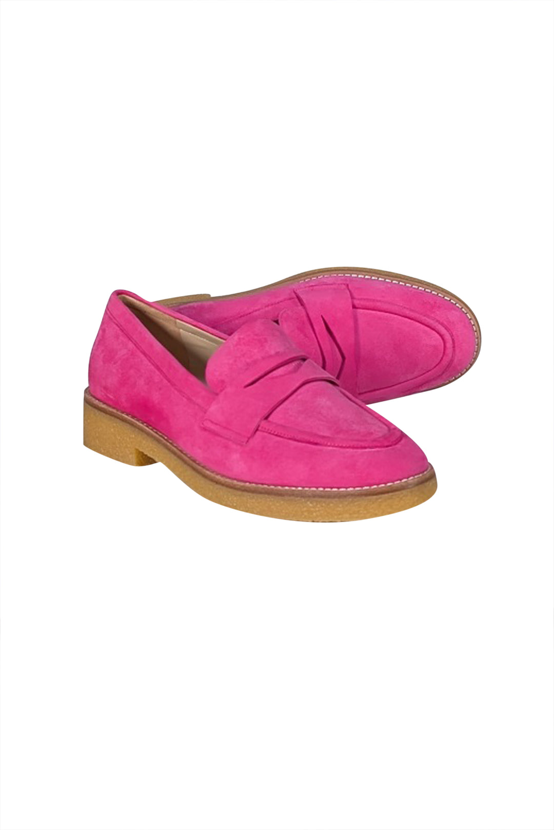 Stuart Weitzman - Hot Pink Suede Loafers Sz 10.5