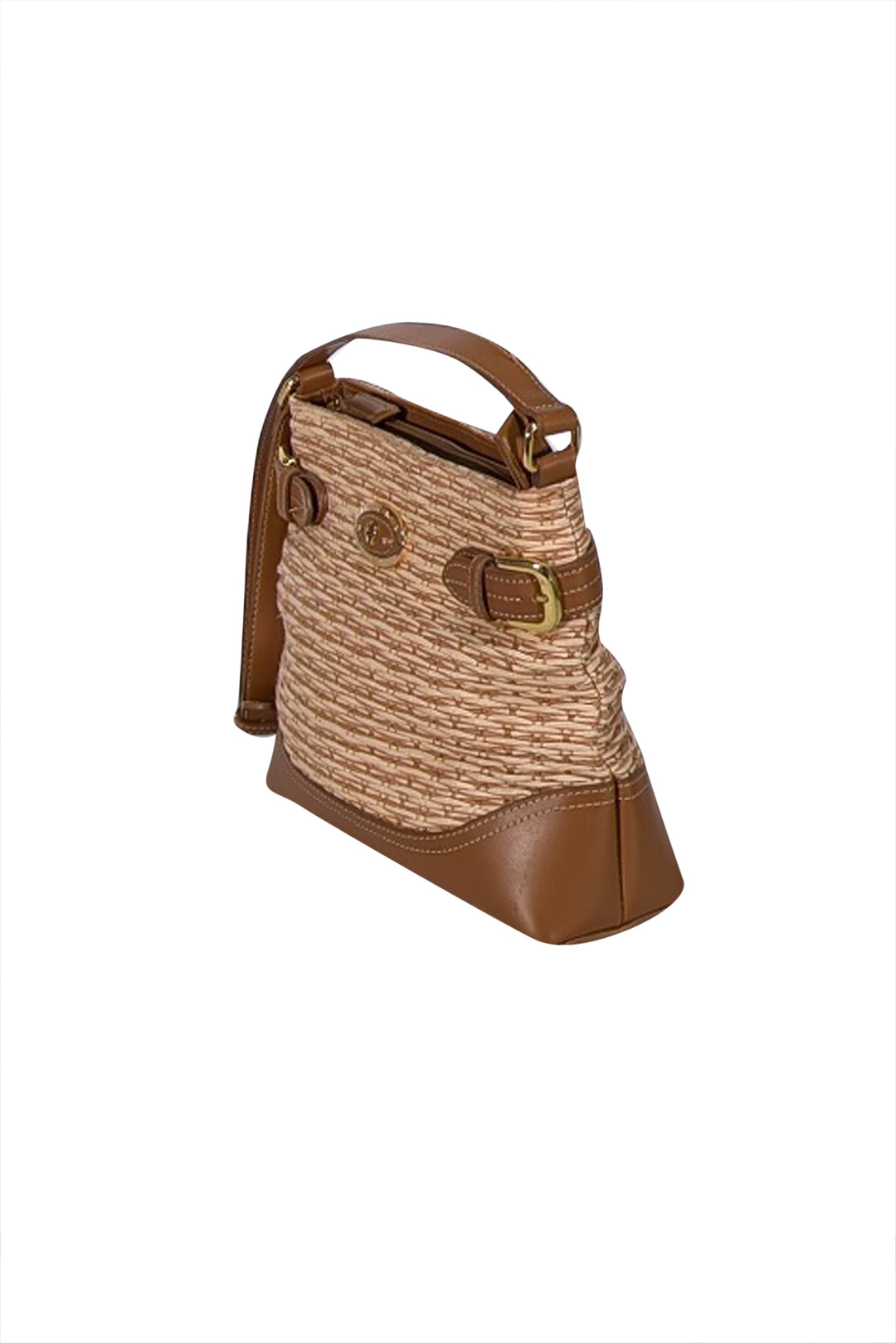 Etienne Aigner - Beige & Tan Wicker Shoulder Bag – Current Boutique