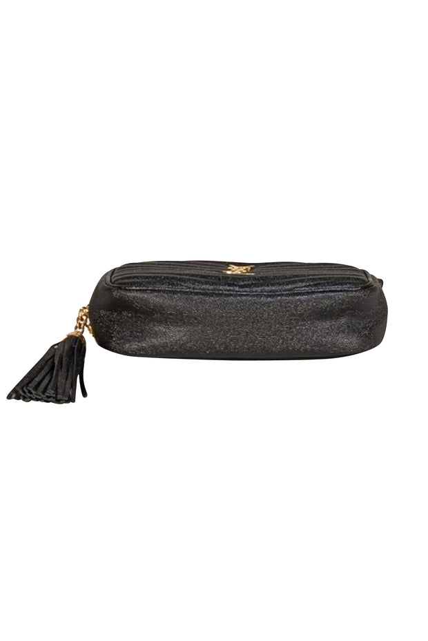 Yves Saint Laurent - Black Pebbled Leather Mini Camera Crossbody Bag - Current Boutique