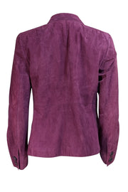 Akris Punto - Plum Suede Blazer Sz 10 - Current Boutique