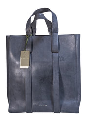 Biagini - Grey Genuine Leather Handmade Tote Bag