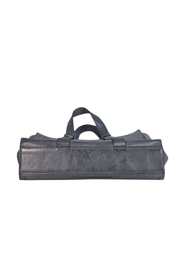 Biagini - Grey Genuine Leather Handmade Tote Bag