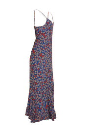 Derek Lam - Blue & Red Floral Sleeveless Midi Dress Sz 2