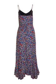 Derek Lam - Blue & Red Floral Sleeveless Midi Dress Sz 2