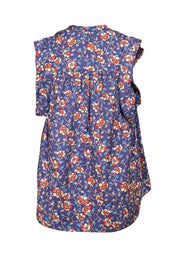 Isabel Marant - Blue & Red Floral Silk Shirt Sz 6